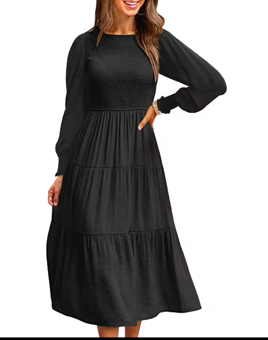 Clara Smocked Midi Dress