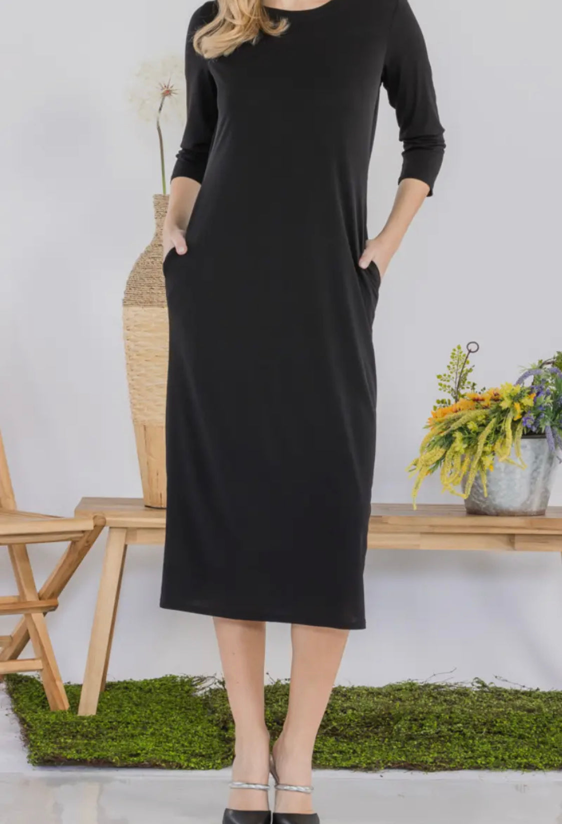 Basic Layering Dress with Pockets