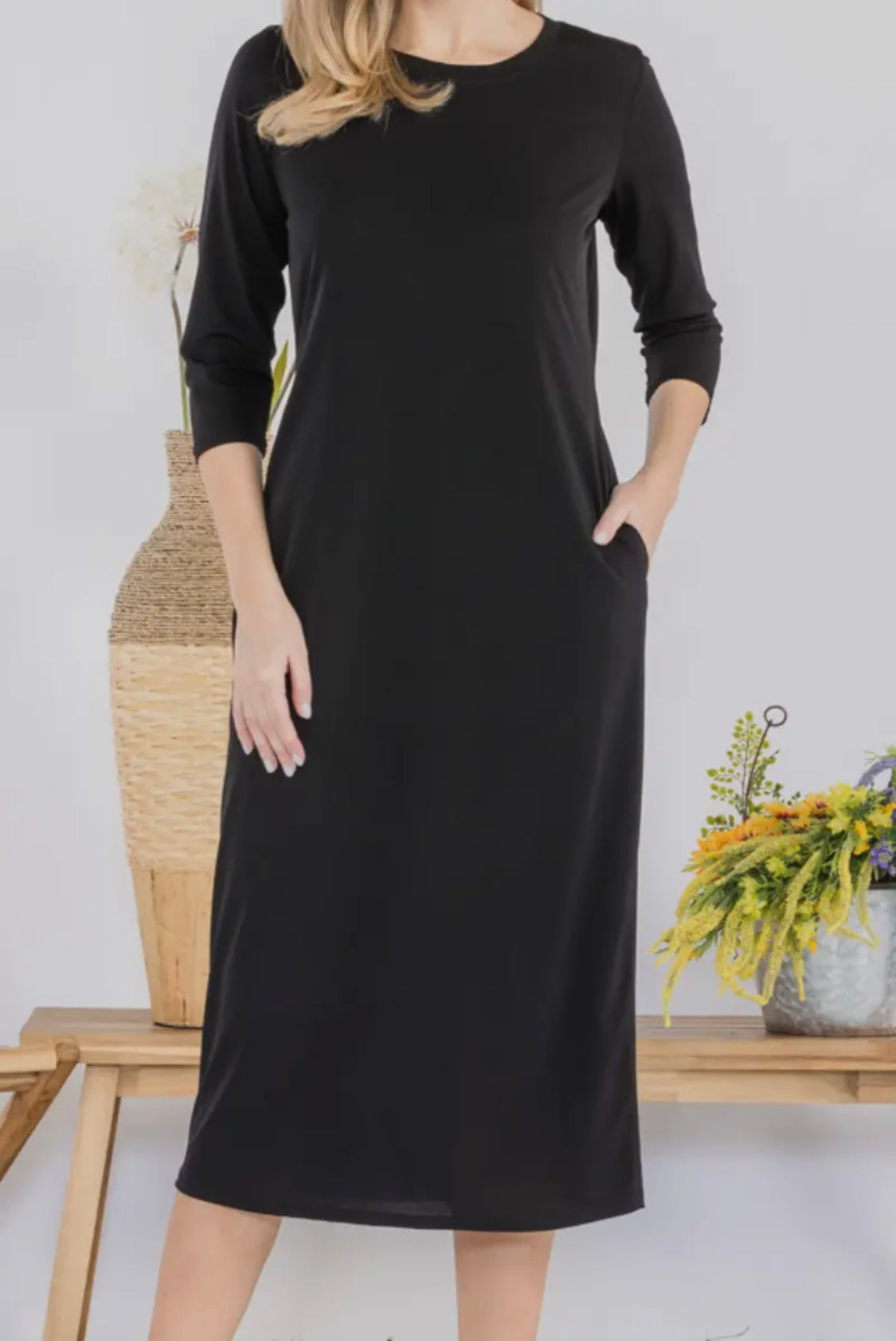 Basic Layering Dress with Pockets