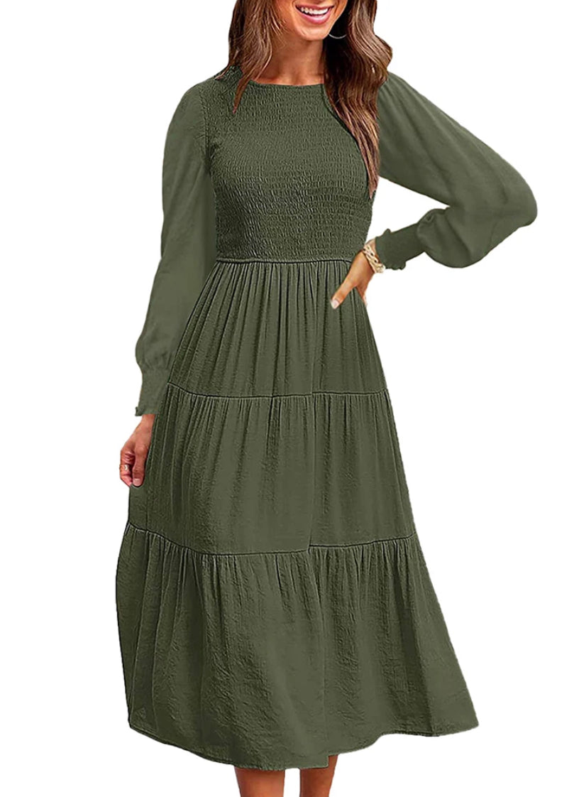 Clara Smocked Midi Dress