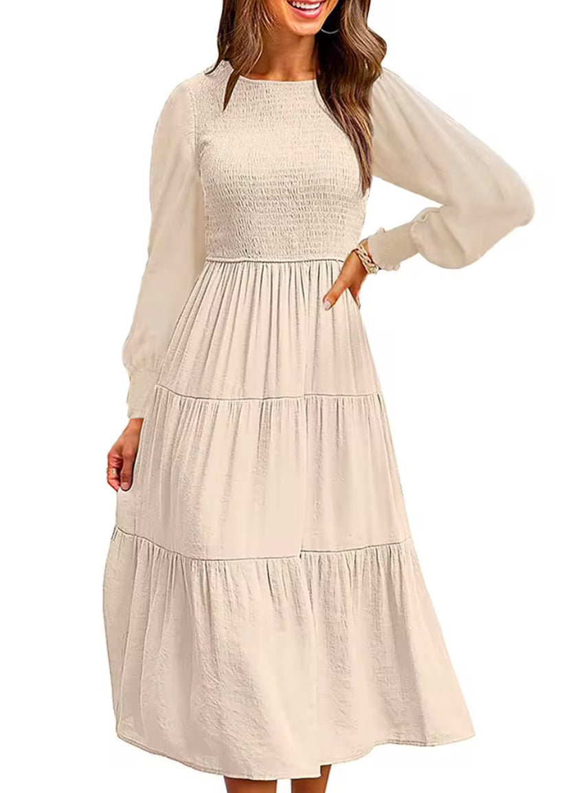Clara Smocked Midi Dress